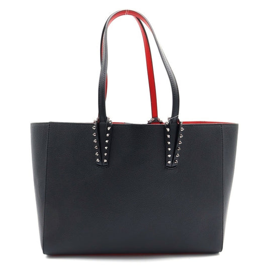 Christian Louboutin CABATA SMALL Studded Tote Bag with Pouch, Black/Red, #QYBCYZ