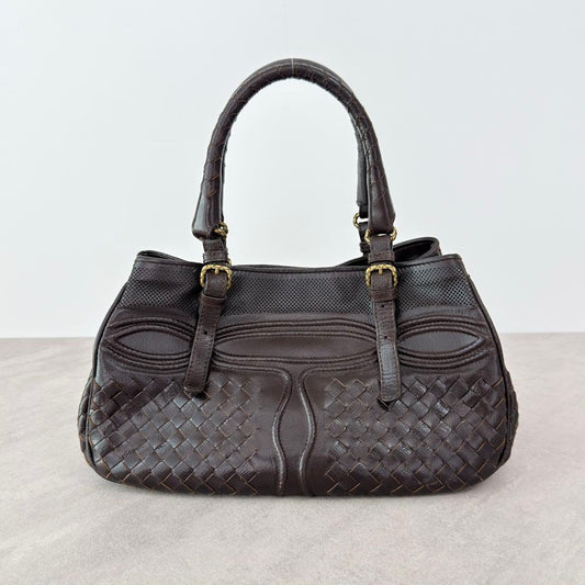 BOTTEGA VENETA handbag, Intrecciato, dark brown #QY2SKD