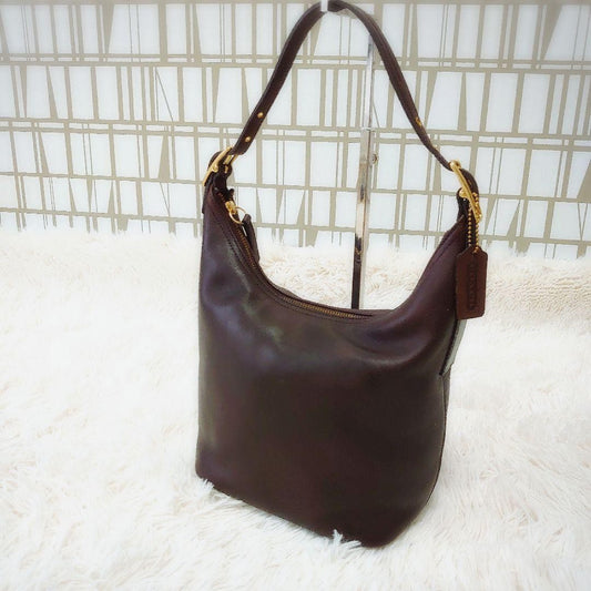 COACH One-Shoulder Bag, Old Coach, Dark Brown Leather #QYJ3BY