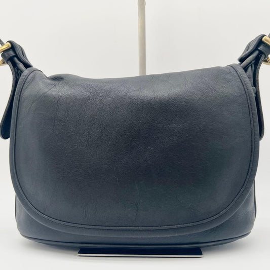 COACH Fletcher Bag Shoulder Bag Flap Leather Black #QYL0F8