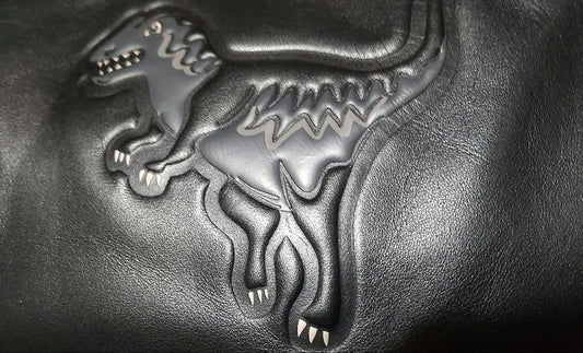 COACH Rexy Dinosaur Leather Backpack Black #QYKSOV