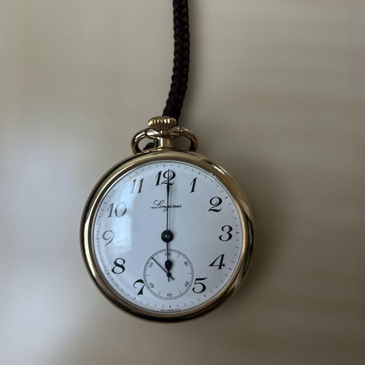 LONGINES 1992 Classic Hand-Wound Pocket Watch, Gold #QYD363