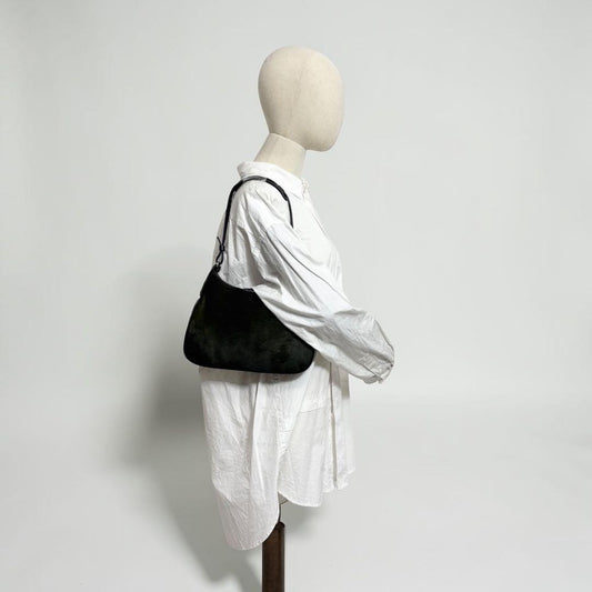 Coach Green Calf Hair Modern Classic One-Shoulder Bag y2k #QY73C2