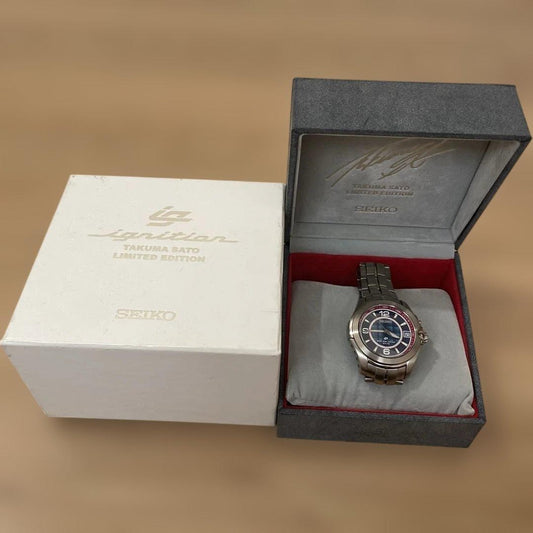 SEIKO Ignition Takuma Sato Model Solar Radio-Controlled Watch #QY30MA