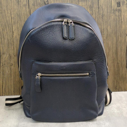 Official BALLY backpack store Navy Leather #QYHSY7