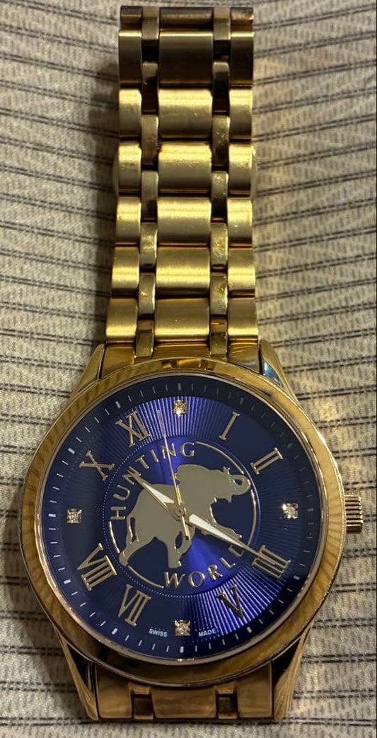 HUNTING WORLD Watch, Gold Color, Quartz #QY0UW3