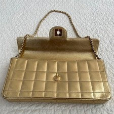 CHANEL Chanel Choco Bar Shoulder Bag, Gold