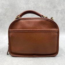 Old Coach 2-way Shoulder Bag Lunchbox Leather Brown #QYCVJ0