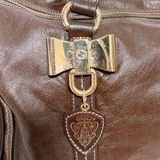 GUCCI handbag, leather, brown #QY4QL8