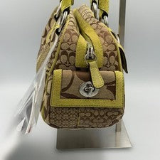 Coach Soho Patchwork Handbag Turnlock Yellow #QY2DJ6