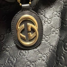 Gucci Shoulder Bag, Shima Black Handbag, Leather, Shima Line #QYF8VD