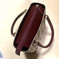 BURBERRY Checkered Bordeaux Handbag #QY5DAB