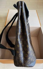 LOUIS VUITTON Parc Backpack Monogram Macassar Flap Buckle #QYKL19