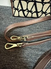 VALENTINO Le Troisi?me Toile Iconograph Mini Handbag Black Canvas #QYIH36