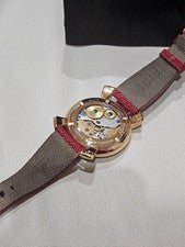 GaGa Milano Galuchat Red Watch with Leopard Print #QY3VO8