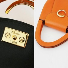 Cartier Panthère handbag, orange, with box and authenticity card. #QY0W5A