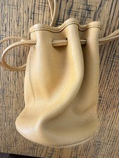 90s OLD COACH Leather Drawstring Bag #QYB5PM