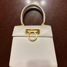 Ferragamo Gancini Iconic Top Handle White #QYC8DE