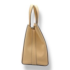 Valextra handbag, medium size, Triennale, beige, brand name. #QY0182