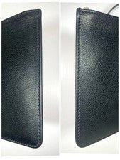 CHRISTIAN LOUBOUTIN Leather Bag with Attached Pouch Clutch Bag Black #QYD2QW