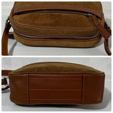 Old Coach Camera Bag, One-Shoulder, Suede, Brown Leather (y2k) #QY0V9O