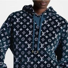 Louis Vuitton Monogram Hoodie Parka L New with Tag Oversized Hard to Find Color