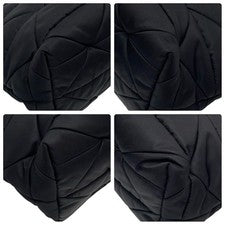 Prada Nylon x Leather Quilted Hand/Shoulder Bag, Black #QY1C3Q