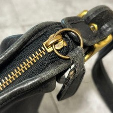 Old COACH Leather Shoulder Bag, Black #QYEDLL