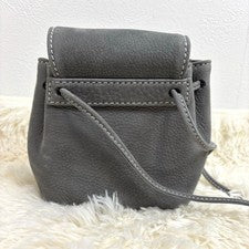 COACH Old Coach drawstring shoulder bag/pouch Gray Leather #QYJ3FP