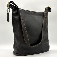 COACH Old Coach 9060 One-Shoulder Bag, Leather, Black #QYGICL