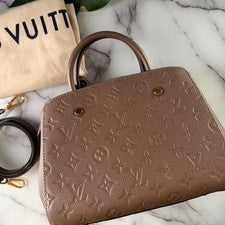 LOUIS VUITTON Montaigne BB Taupe Empreinte #QY67YH