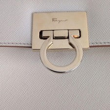 Salvatore Ferragamo Gancini 2-Way Bag, Ivory #QY5MLH