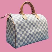 LOUIS VUITTON Damier Azur Speedy 30 #QYJJE9
