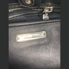 MIU MIU Matelass? handbag, black leather Women #QY1QWJ