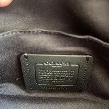 COACH Black Canvas Shoulder Bag with Card Case Tag Unused #QYJAKI