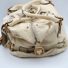 Chloe Paddington Leather Handbag, Ivory #QY4XKE