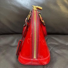 LOUIS VUITTON Patent Leather Handbag Red #QYGIAO
