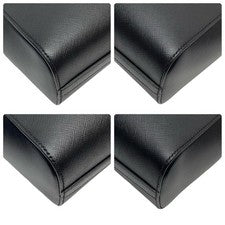 Prada Logo Saffiano Hand/Shoulder Bag 2-Way Black #QY0WBL