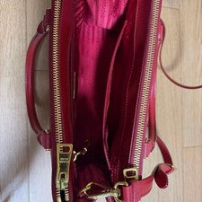 PRADA Saffiano Galleria 2-Way Bag, Red #QY6GAK