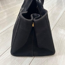 PRADA Canapa Nero (NERO) Medium Size Tote Bag/Handbag #QY1YSJ