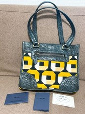 PRADA handbag, geometric pattern, leather combination #QYAIQ7