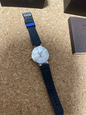 LOUIS VUITTON Tambour Automatic Blue Small Seconds #QYFG9A