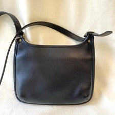 Coach USA-made Old Coach 9142 Leather Shoulder Bag, Black #QYIVS5