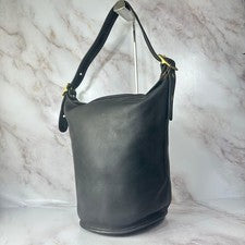 COACH Classic Leather Bucket Bag Black #QYGIEL