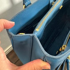 PRADA Saffiano 2-way handbag, blue #QYAIE0