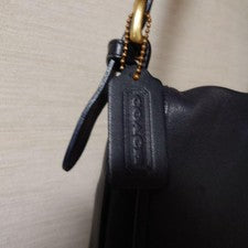 COACH Navy Leather Flap Shoulder Bag (Old Coach) #QY4IYX
