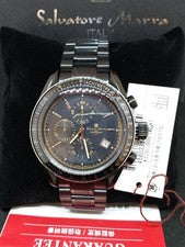Full black IP coating, center chronograph, production model. #QYKTDC