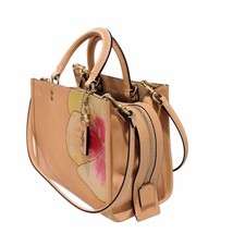 COACH x Koki Natural Leather with Pansy 3-Way Collaboration Bag #QY2EBI
