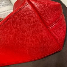GUCCI Red Leather Handbag Women Japanese Well-Preserved Authentic #PGKLY8