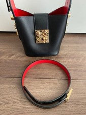 CHRISTIAN LOUBOUTIN 2-way Shoulder Bag CARASKY, Black, Leather #QY4I3R